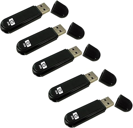 HP v100w 2 GB USB 2.0 Flash Drive 5-Pack P-FD2GBX5-HPV100W-FS