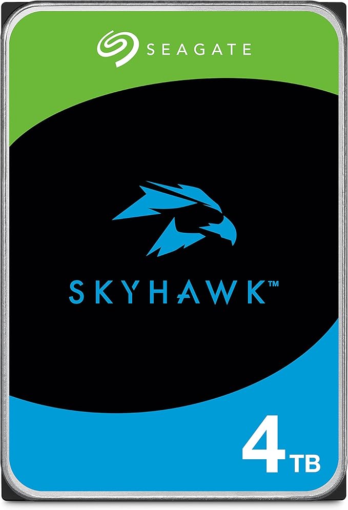 Seagate Skyhawk 4TB Video Internal Hard Drive HDD – 3.5 Inch SATA 6Gb/s 64MB Cache for DVR NVR Security Camera System with Drive Health Management and in-House Rescue Services (ST4000VXZ16/016)