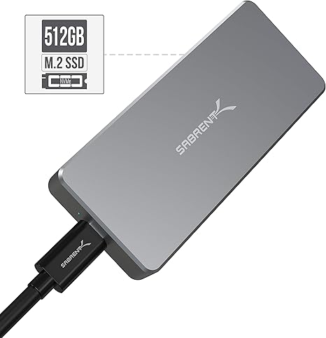 SABRENT Rocket Pro 512GB NVMe USB 3.1 External Aluminum SSD (SB-512-NVME)