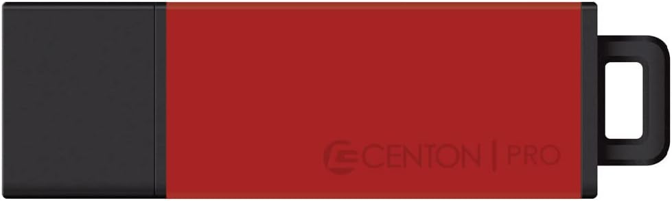 Centon DataStick Pro2 USB 2.0 Flash Drive 8GB x 1, Ruby Red (S1-U2T19-8G)