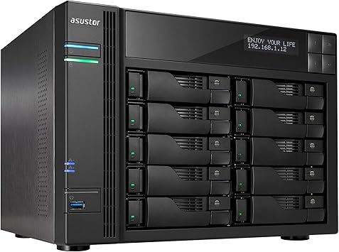 Asustor AS7010T-i5 | Enterprise Network Attached Storage | 3.0GHz Quad-Core, 8GB RAM | Personal Private Cloud | Home or Business Data Media Server (10 Bay Diskless NAS)