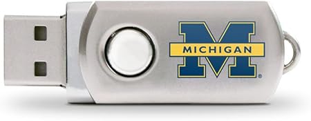 Centon Michigan Wolverines DataStick Twist 4 GB USB 2.0 Flash Drive DSTC4GB-UM