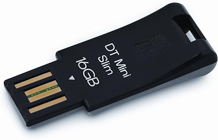 Kingston DataTraveler Mini Slim 16 GB USB 2.0 Flash Drive DTMS/16GB (Black)