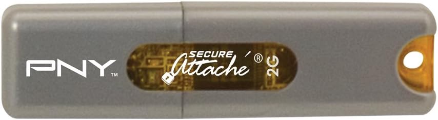 PNY P-FD2GBSEC-FS 2GB Secure Attaché USB 2.0 Flash Drive with 256-Bit AES Encryption