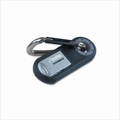 1GB USB 2.0 Clip Flash Drive with Carabineer & Rubberized Shell