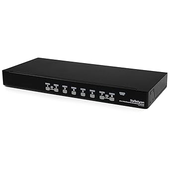 StarTech.com 8-Port USB KVM Swith with OSD - TAA Compliant - 1U Rack Mountable VGA KVM Switch (SV831DUSBU)