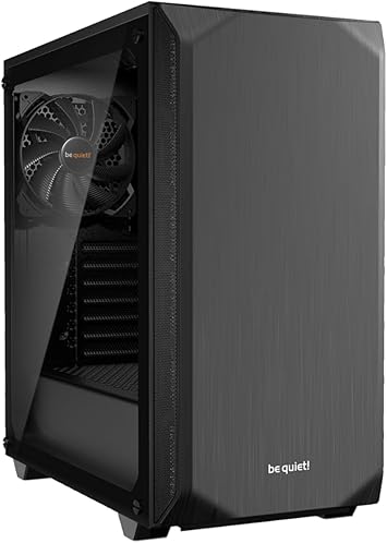 be quiet! Pure Base 500 ATX Midi Tower PC Case | Tempered Glass Window | Two Pre-Installed Low Noise Cooling Fans | Black | BGW34