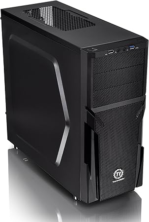 Thermaltake Versa H21 SPCC ATX Mid Tower Computer Chassis CA-1B2-00M1NN-00,Black