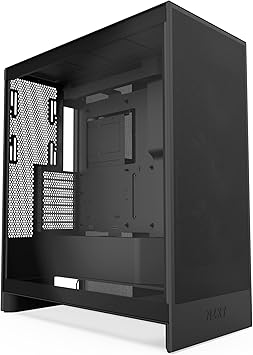 NZXT H7 Flow 2024 - Mid-Tower ATX Airflow Case - Includes Pre-Installed 3 x 120mm Fans - CM-H72FB-01 - Supports Bottom Fans for Dedicated GPU Cooling - Cable Management - Black