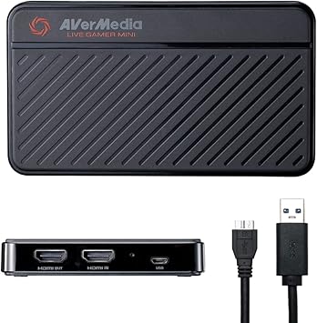 AVerMedia Live Gamer Mini, 1080p60 Capture Card with HDMI Pass-Thru, Plug & Play, for OBS, Xbox Series X/S, PS5, Switch, Win 11/macOS 12 (GC311)