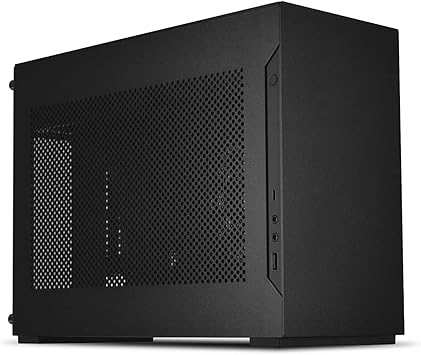 Lian Li A4-H2O Small Case - Mini ITX - Aluminum Exterior & SPCC Steel Interior - PCIe 4.0 - Easy AIO Installation - Supports SFX/SFX-L Power Supply (A4-H2O A4 BLACK)