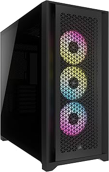 Corsair 5000D RGB Mid-Tower Case - 3X AF120 RGB Fans - Lighting Node PRO - High-Airflow Design - RapidRoute Cable Management - Black