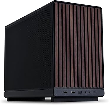 Lian Li A3-mATX-WD-26.3L Micro Form Factor Chassis-No Fans Included-Supports 360mm AIO-Modularity Design-for M-ATX, ITX Motherboard-DAN Cases Collaboration-Wood Front Panel-Black (A3X-WD)