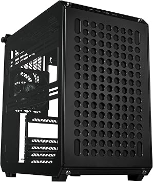 Cooler Master QUBE 500 Flatpack High Airflow Gaming ATX PC Mid-Tower, Customizable, Tempered Glass, Vertical GPU Mount, 365mm GPU Clearances, USB-C, Carrying Handle, Gem Mini