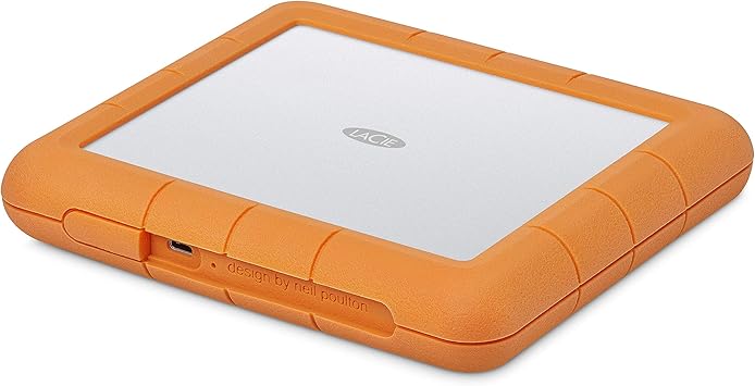 LaCie Rugged Raid Shuttle 8TB External Hard Drive Portable HDD - USB-C USB 3.0 Compatible, Drop Shock Dust Water Resistant, for Mac and PC Computer Desktop Laptop, 1 Mo Adobe CC (STHT8000800)