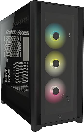 Corsair iCUE 5000X RGB Tempered Glass Mid-Tower ATX PC Smart Case - Black