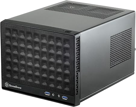 SilverStone Technology Ultra Compact Mini-ITX Computer Case with Mesh Front Panel Black (SST-SG13B-USA)