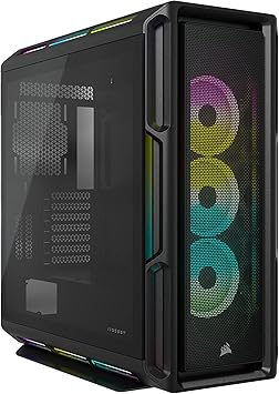 CORSAIR iCUE 5000T RGB Mid-Tower ATX PC Case-208 Individually Addressable RGB LEDs-Fits Multiple 360mm Radiators-Easy Cable Management-3 Included CORSAIR LL120 RGB Fans