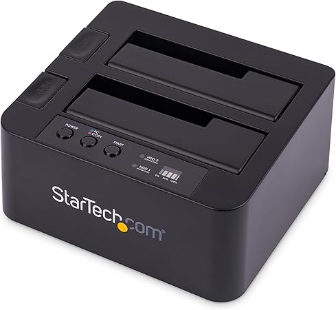 StarTech.com Standalone Dual Bay SATA III HDD/SSD Duplicator & Docking Station, USB 3.0, eSATA, 2.5/3.5