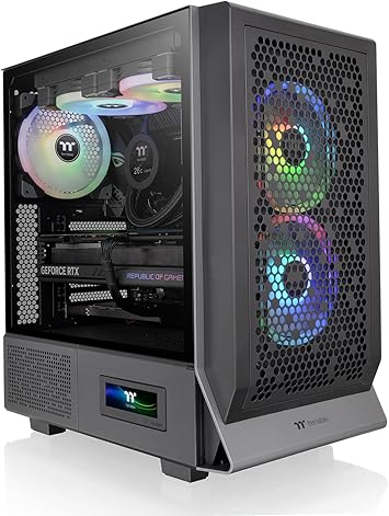 Thermaltake Ceres CA-1Y2-00M1WN-00 CS8724 300 TG ARGB Black E-ATX Motherboard Air Flow Oriented Middle Tower PC Case