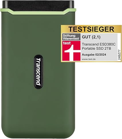 Transcend TS2TESD380C 2TB USB 3.2 Gen 2x2 USB Type-C ESD380C Portable SSD Solid State Drive