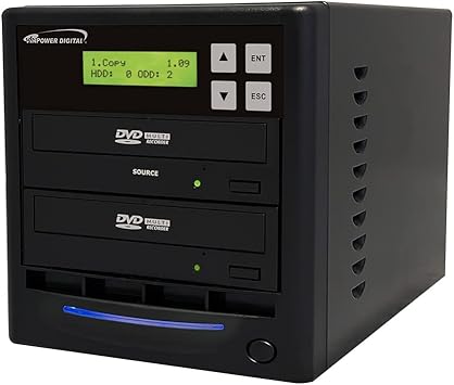 Vinpower Digital Standard 1 to 1 Target 24x DVD CD Disc Duplicator Tower SATA Optical Drives - Black