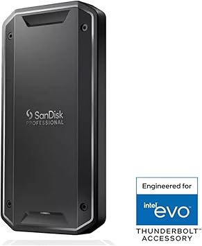 SanDisk Professional 4TB PRO-G40 SSD - Up to 3000MB/s, Thunderbolt 3 (40Gbps), USB-C (10Gbps), IP68 dust/Water Resistance, External Solid State Drive - SDPS31H-004T-GBC1D [exFAT Version]