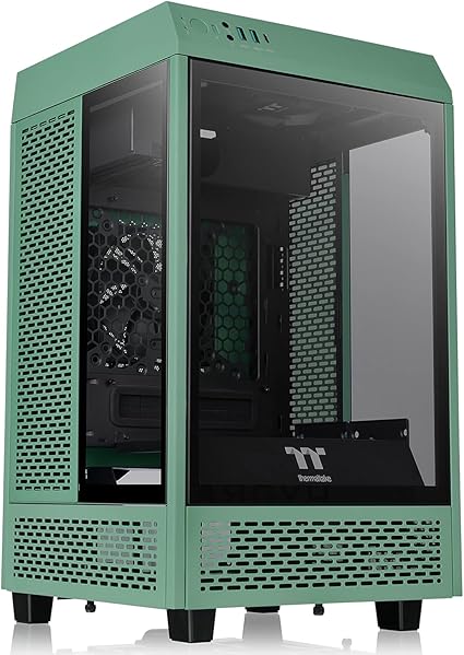 Thermaltake Tower 100 Racing Green Edition Tempered Glass Mini Tower Computer Chassis Supports Mini-ITX CA-1R3-00SCWN-00