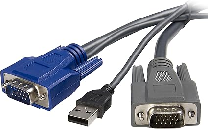 StarTech.com 6 ft Ultra-Thin USB VGA 2-in-1 KVM Cable (SVUSBVGA6)