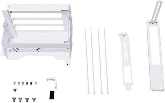 Lian-Li O11DEXL-1W Upright GPU Bracket Upgrade Kit for 40 Series GPU Compatilble with O11 Dynamic EVO XL White Riser Cable Not Included - O11DEXL-1W