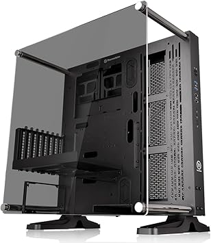 Thermaltake Core P3 ATX Tempered Glass Gaming Computer Case Chassis, Open Frame Panoramic Viewing, Glass Wall-Mount, Black Edition, CA-1G4-00M1WN-03