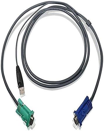 IOGEAR USB KVM Cable, 6 Feet, G2L5202U, Dark Gray