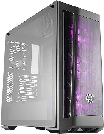 Cooler Master MasterBox MB511 ARGB ATX Mid-Tower with Three 120mm ARGB Fans, Fine Mesh Front Panel, Mesh Side Intakes, Tempered Glass & ARGB Lighting System