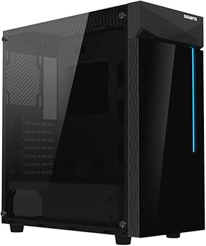 GIGABYTE C200 Glass - Black Mid Tower PC Gaming Case, Tempered Glass, PSU Shroud (GB-C200G)