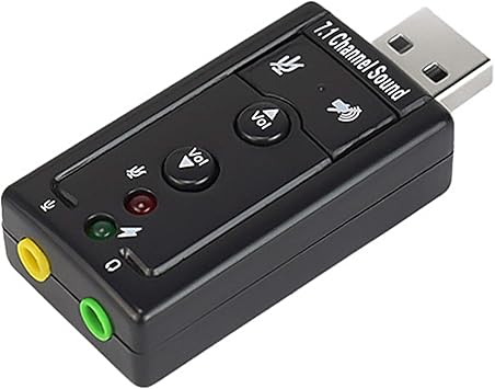 HDE 7.1 Channel Booster USB External Sound Card Audio Adapter