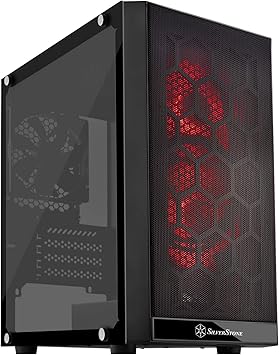 SilverStone Technology SST-PS15B-RGB Micro-ATX Computer Case with Tempered Glass and 2 X RGB Front Intake Fans PS15B-RGB