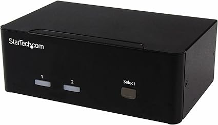 StarTech.com 2 Port VGA KVM Switch - Dual VGA - Hot-key & Audio Support - 1920x1200 KVM Switch - KVM Video Switch (SV231DVGAU2A),Black