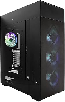 InWin ModFree Deluxe, E-ATX, Full Tower Case, High Airflow, Support 120mm or 140 Fan and up to 420mm AIO, Modular Design for expandability, Tempered Glass Side Panel, Black Color