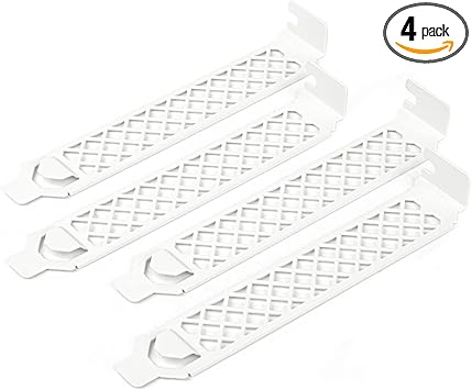 SilverStone Technology AEROSLOTS Gen2 4-Pack Vented Expansion Slot Covers, White, SST-AEROSLOTS2W