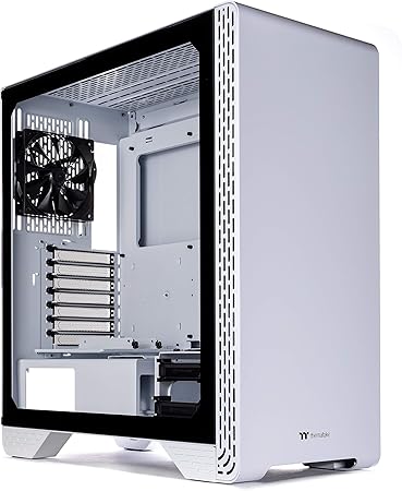 Thermaltake S300 Tempered Glass Snow Edition ATX Mid-Tower Computer Case with 120mm Rear Fan Pre-Installed CA-1P5-00M6WN-00