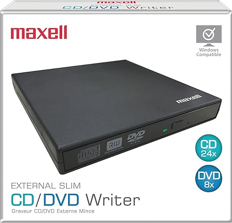 Maxell® CD/DVD External USB 2.0 Reader/Writer