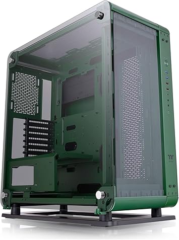 Thermaltake Core P6 TG Racing Green | Mid-Tower ATX PC Case | 3 x Tempered 4 mm Glass Side Panel | Wall Mount | Green