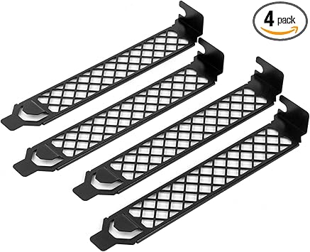 SilverStone Technology AEROSLOTS Gen2 4-Pack Vented Expansion Slot Covers, Black, SST-AEROSLOTS2B