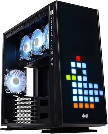 in Win 309GE (IW-CS-309GE-BLK) EATX/EEB Mid Tower with 4 ARGB Fan, Black