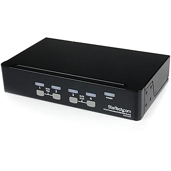 StarTech.com 4 Port Professional VGA USB KVM Switch with Hub - 1U Rack-mountable KVM Switch (SV431USB)