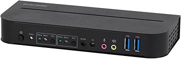 Monoprice 4K HDMI 2.0 and USB 3.0 2x1 KVM Switch - 4K@60Hz, 18 Gbps, HDR, YCbCr 4:4:4, HDCP 2.2, HDMI 2.0, Share 2 Computers with 1 Keyboard Mouse, Monitor, Printer, Black - Blackbird Series