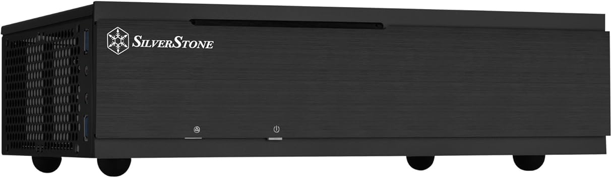 SilverStone Technology Milo ML06-E Slim Mini-ITX Media Center/HTPC Case, SST-ML06B-E, Black