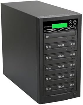 Spartan Edge 1 to 5 Target Multiple DVD/CD Disc Copy Tower Duplicator with 24x Writer Burners (Standalone Video & Audio Back-Up Duplication System) D05-SSP