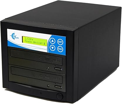 Ez Dupe 1 to 1 DVD/CD Disc Copy Duplicator - Video & Audio Media Disc Backup Copier GS1SOB / EZD1TDVDLGB (Black)