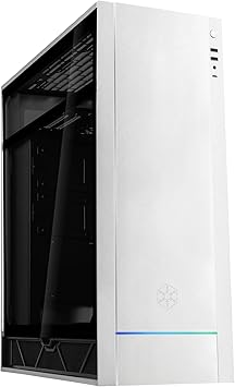 SilverStone Technology ALTA F1 Premium Tower case with Aluminum/Tempered Glass Exterior & Embedded ARGB, Silver (SST-ALF1S-G)